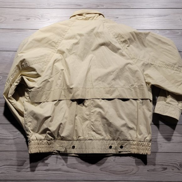 Woods & Irons Royal Golf Course Jacket Beige Mens Size L Rare Logo Button - Picture 10 of 15